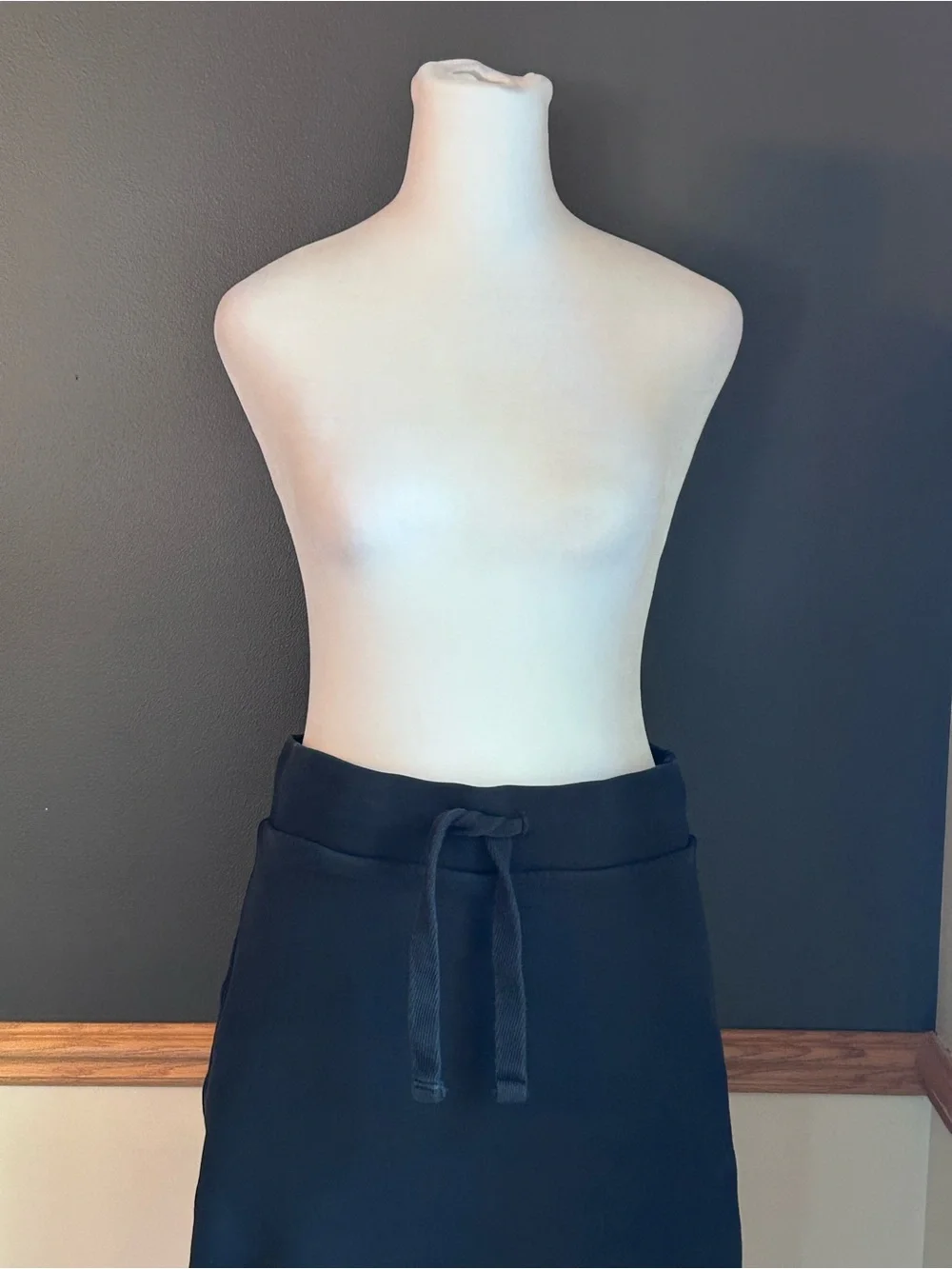 Frank & Eileen Donegal Unforgettable Skirt Cotton Black Midi Raw Hem Size XL